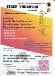 Affiche stage Yudansha 04/2026